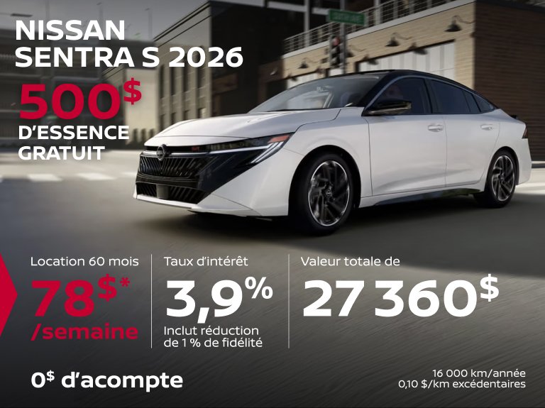 Nissan vimont Accueil mai Sentra S 2026