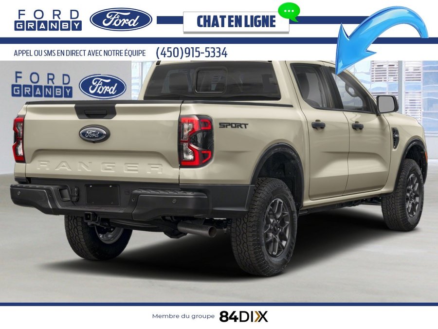 Ford Ranger XLT cabine SuperCrew 4RM caisse de 5 pi 2026 Sable du désert