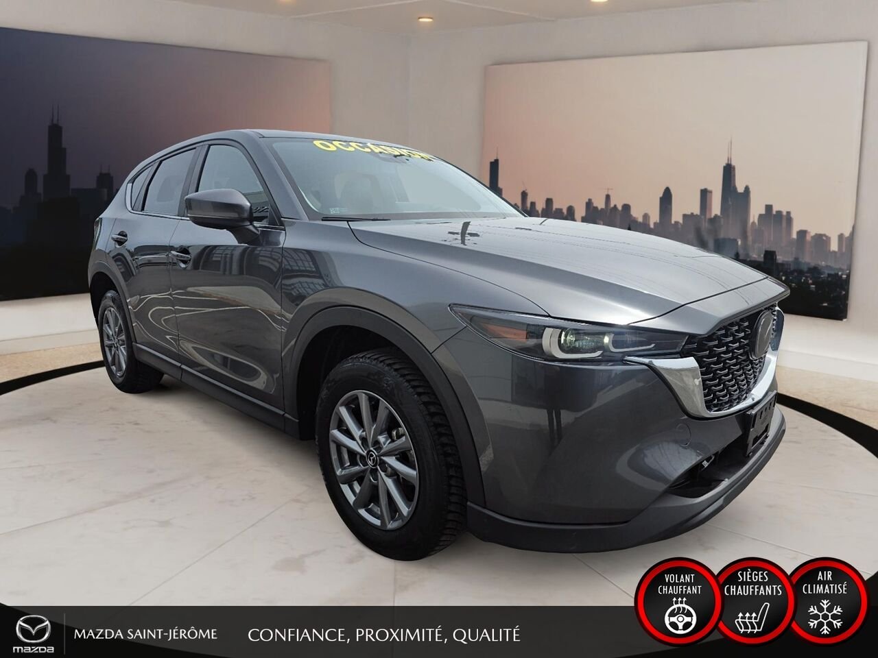 2025 Mazda CX-5 GS | CUIR | AWD | MAGS | Grey Saint-Jérôme - photo #3
