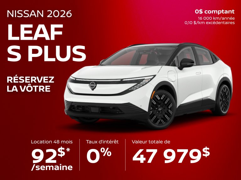 Nissan chomedey Accueil juin Leaf S