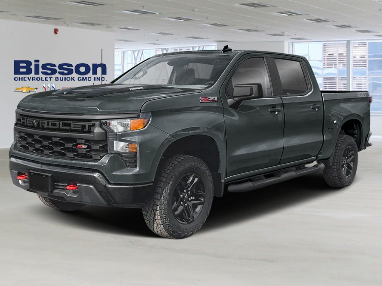 Chevrolet Silverado 1500 Custom Trail Boss cabine multiplace 4RM 157 po 2026 Gris cyprès Thetford Mines - photo #0