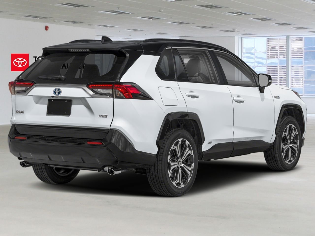 Toyota RAV4 hybride rechargeable 2025 Frisson glacé nacré avec toit noir Mont-Laurier - photo #1