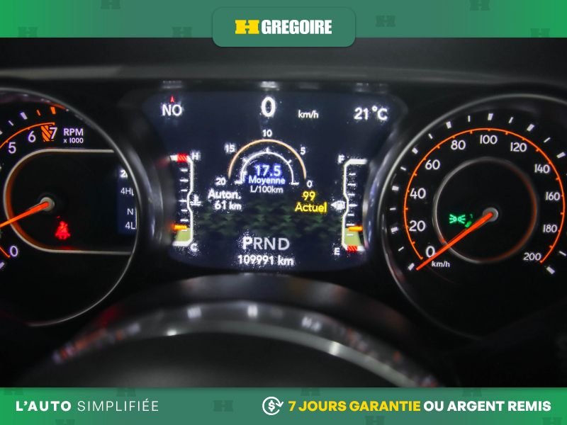 Jeep Wrangler 821166 | UNLIMITED SAHARA AUTO A/C MAGS CAM RECUL BLUETOOTH 2021 Gris Laval - photo #10