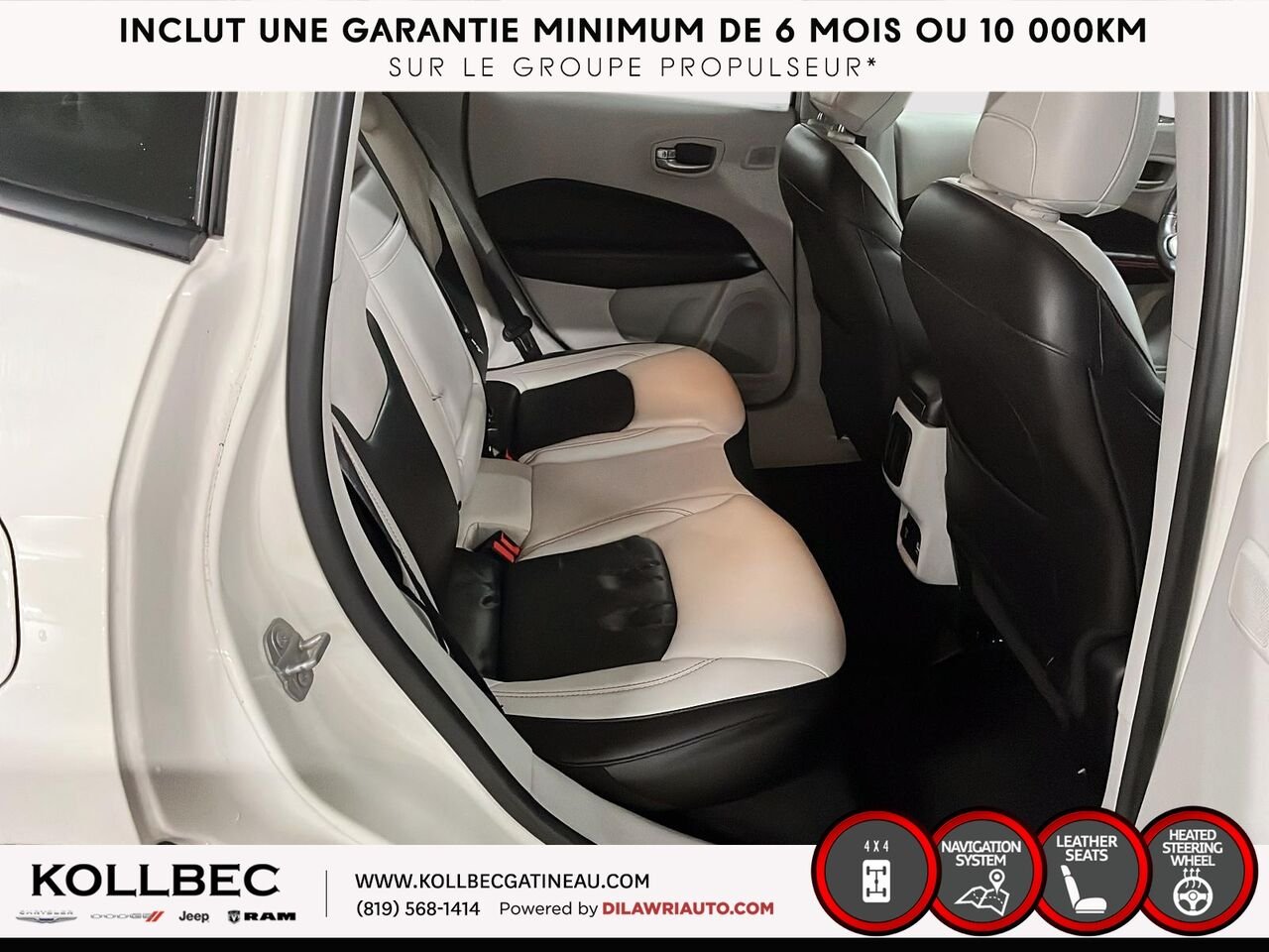 JEEP COMPASS Limited 4x4 2018 Blanc Ottawa & Gatineau - photo #19