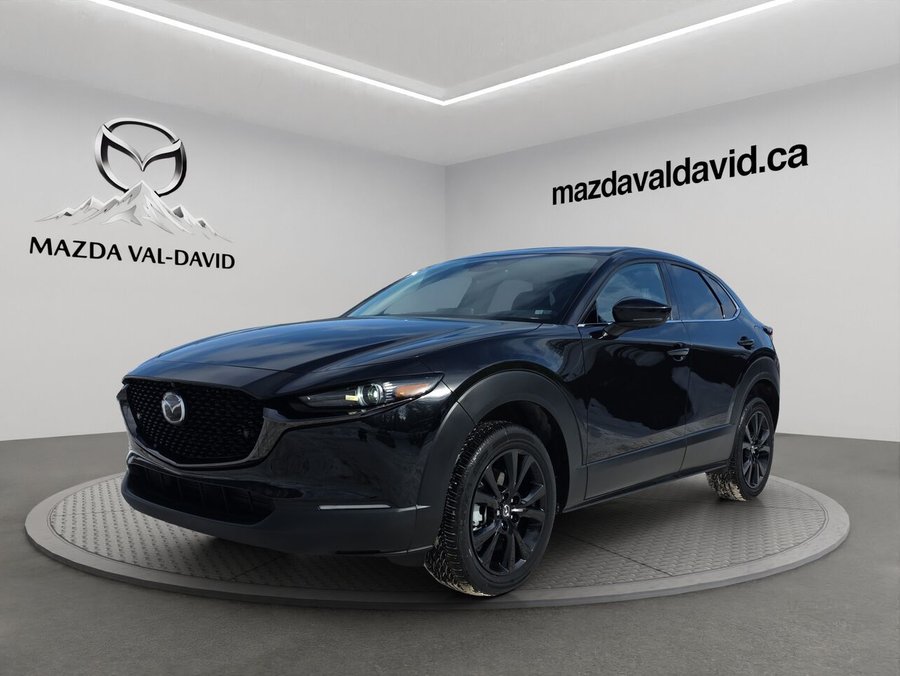 2025 Mazda CX-30 GT turbo, awd, toit ouvrant, Écran 360 degré, Navigation, chargeur sans fil pour cellulaire Jet Black Mica
