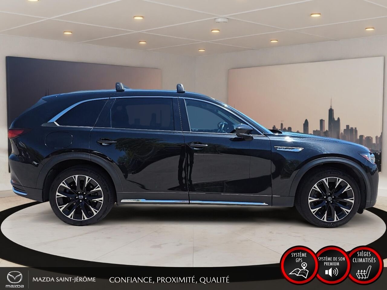 2024 Mazda CX-90 hybride rechargeable GT | TOIT OUVRANT | CUIR | AWD | Black Saint-Jérôme - photo #4