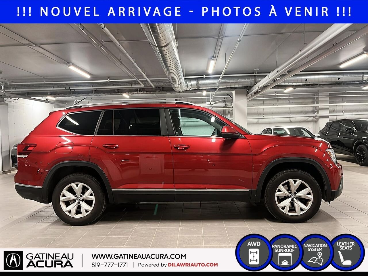 2018 Volkswagen Atlas Highline 3.6 FSI 4MOTION Red Gatineau - photo #3