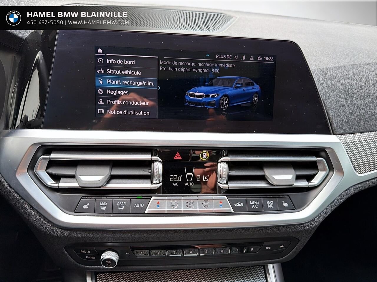 2022 BMW 3 Series 330e xDrive hybride rechargeable Blue Blainville - photo #13