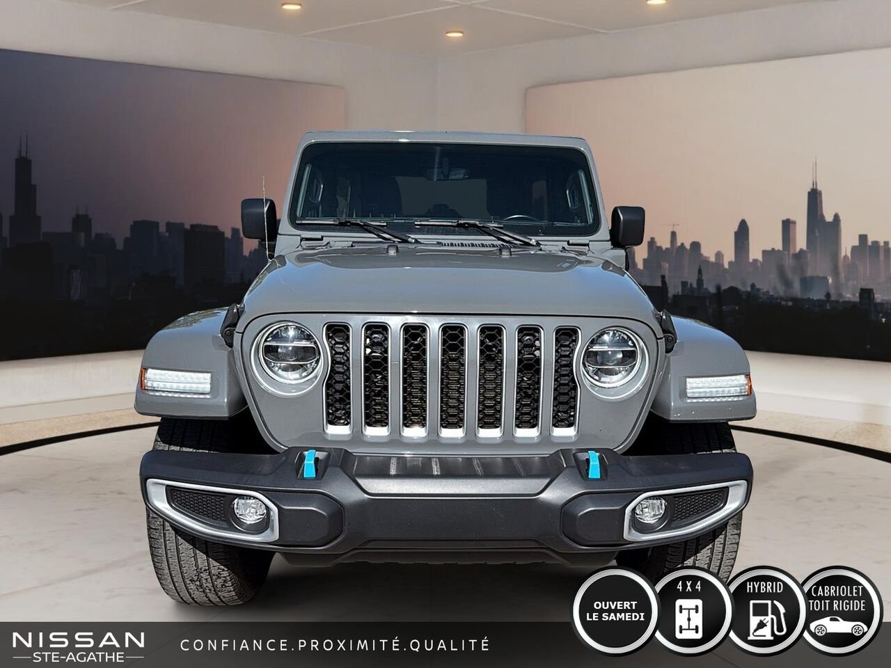 Jeep Wrangler 4xe Unlimited Sahara | 4x4 | CUIR | CARPLAY | 2022 Gris Saint-Jérôme - photo #1