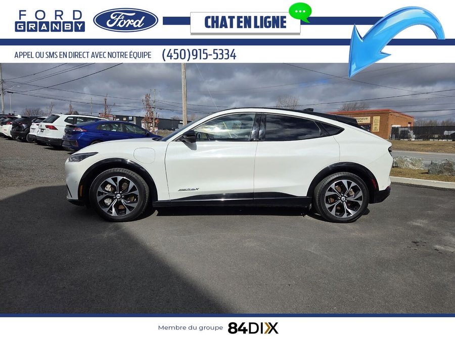 Ford Mustang Mach-E Premium AWD, TOIT PANO 2023 Blanc