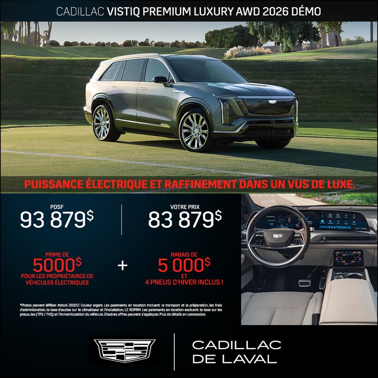 Cadillac laval promo mars vistiq 2026 FR