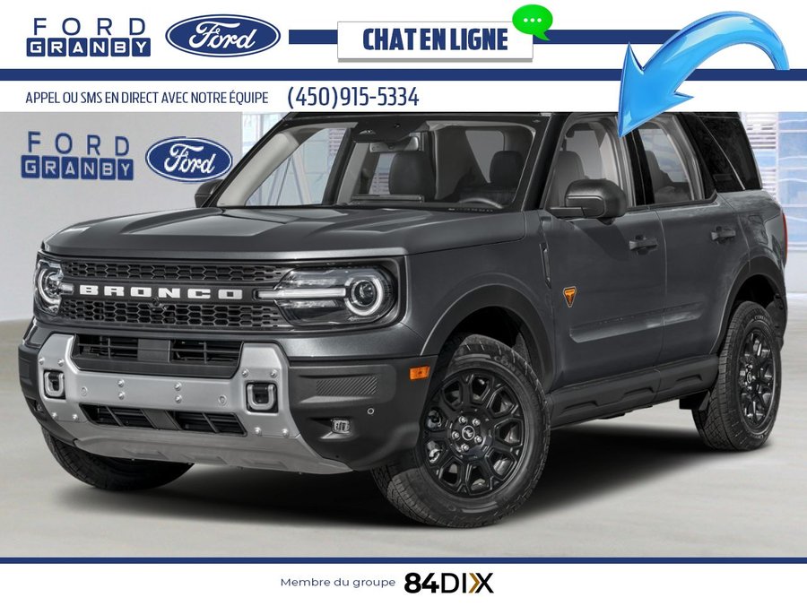 Ford Bronco Sport Badlands 4x4 2026 Gris carbonisé métallisé