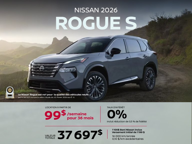 Nissan blainville Accueil juillet ROGUE S