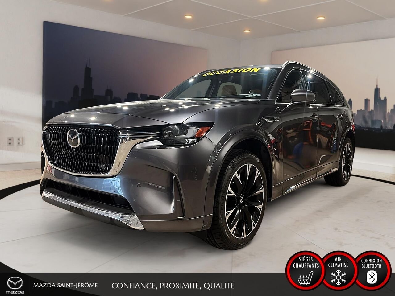 2024 Mazda CX-90 hybride léger Signature | TOIT PANORAMIQUE | AWD | CUIR | SIEGES CAPITAINES | Grey Saint-Jérôme - photo #0