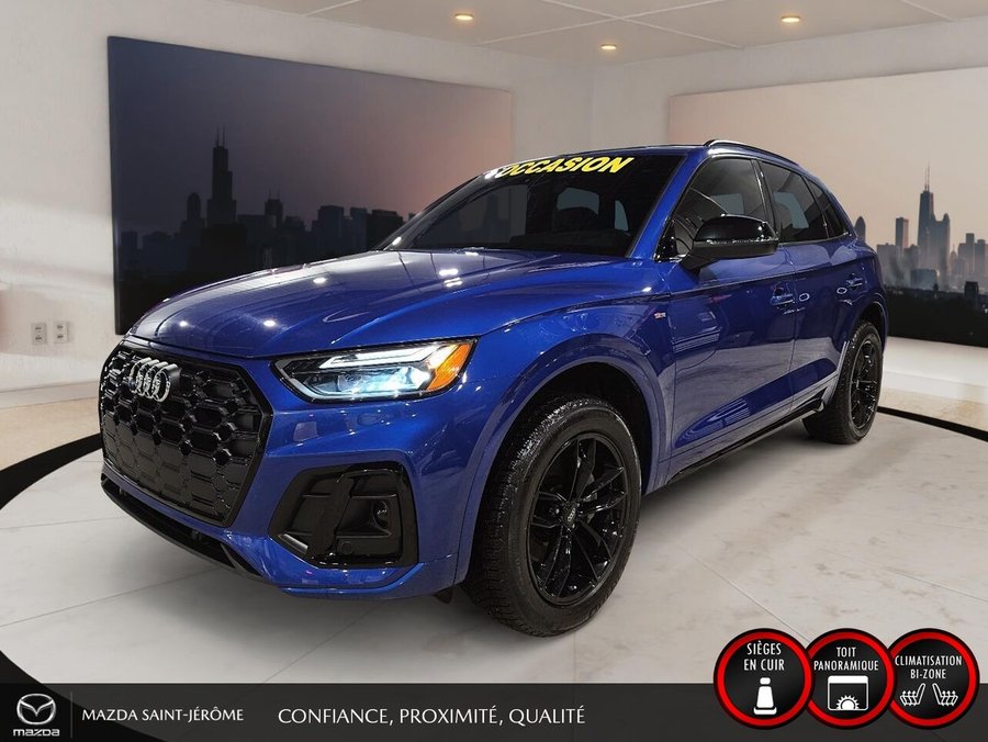 Audi Q5 Progressiv 45 | TOIT PANO | CUIR | QUATTRO | 2023 Bleu
