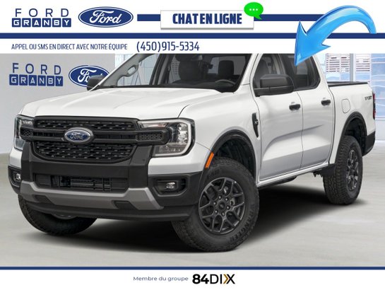 Ford Ranger XLT cabine SuperCrew 4RM caisse de 5 pi 2025 Blanc Oxford