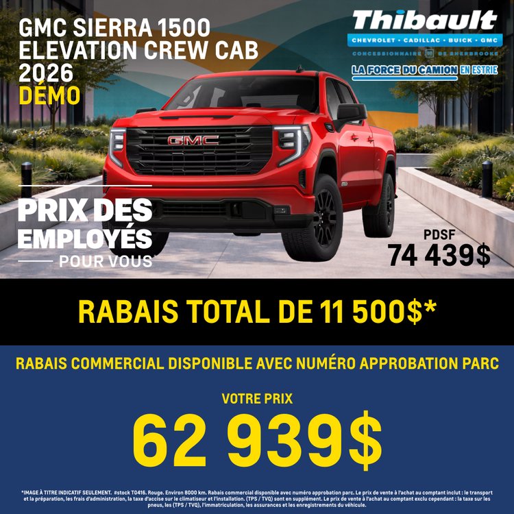 Thibault sherbrooke promo JUILLET sierra 1500 ELEVATION 2026 FR 1