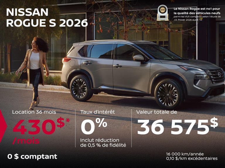 Nissan vimont Accueil juillet Rogue S 2026