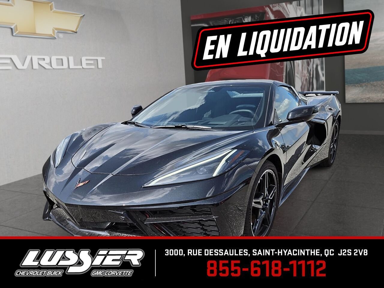 Chevrolet Corvette Stingray cabriolet 2 portes avec 2LT 2025 Noir Saint-Hyacinthe - photo #0