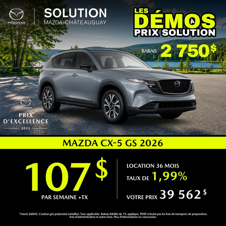Solution mazda promo aout CX 5 GS 2026 FR