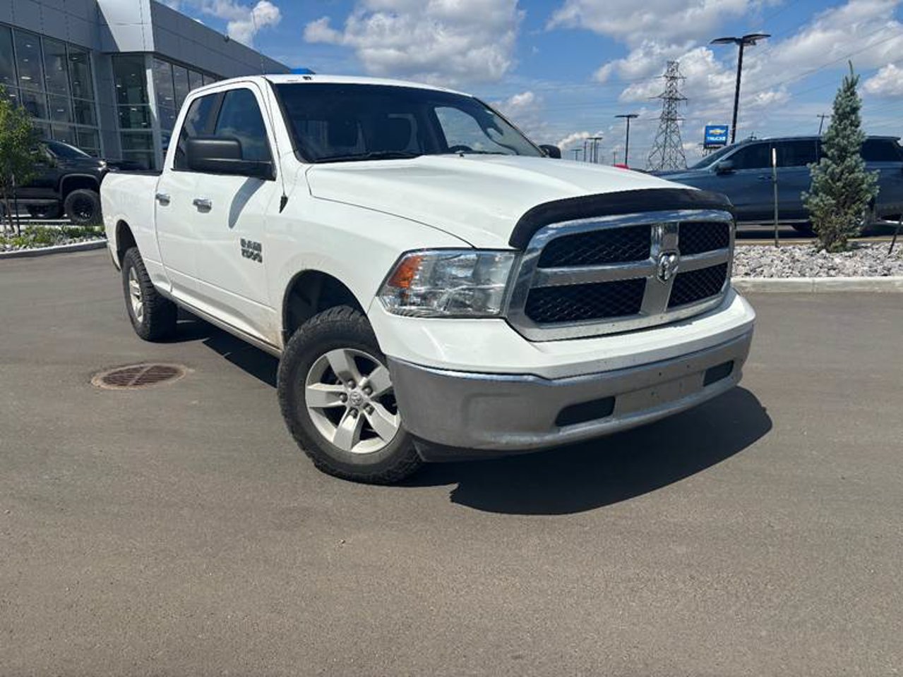2018 Ram 1500 SLT 4x4 Quad Cab 6'4 Box White Sherwood Park - photo #1