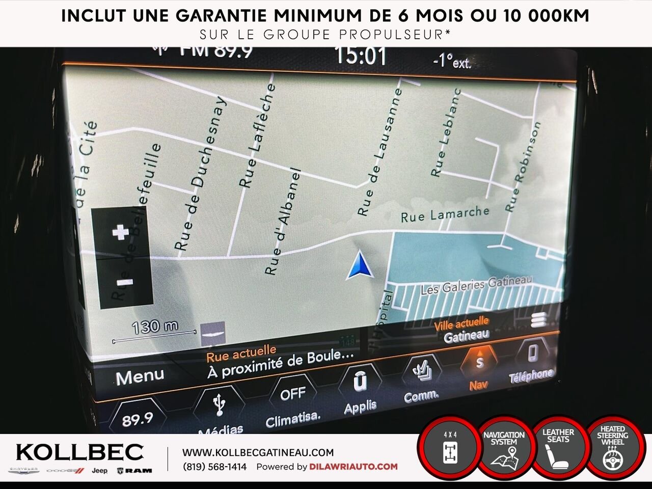 JEEP COMPASS Limited 4x4 2018 Blanc Ottawa & Gatineau - photo #3