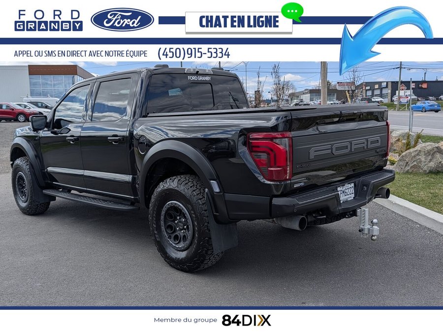 Ford F-150 Raptor SuperCrew 4RM caisse de 5,5 pi 2025 Noir