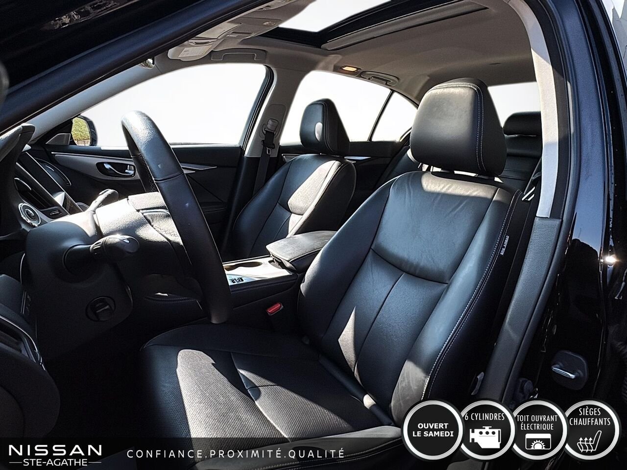 INFINITI Q50 LUXE| TOIT| AWD| CARPLAY 2024 Noir Saint-Jérôme - photo #7