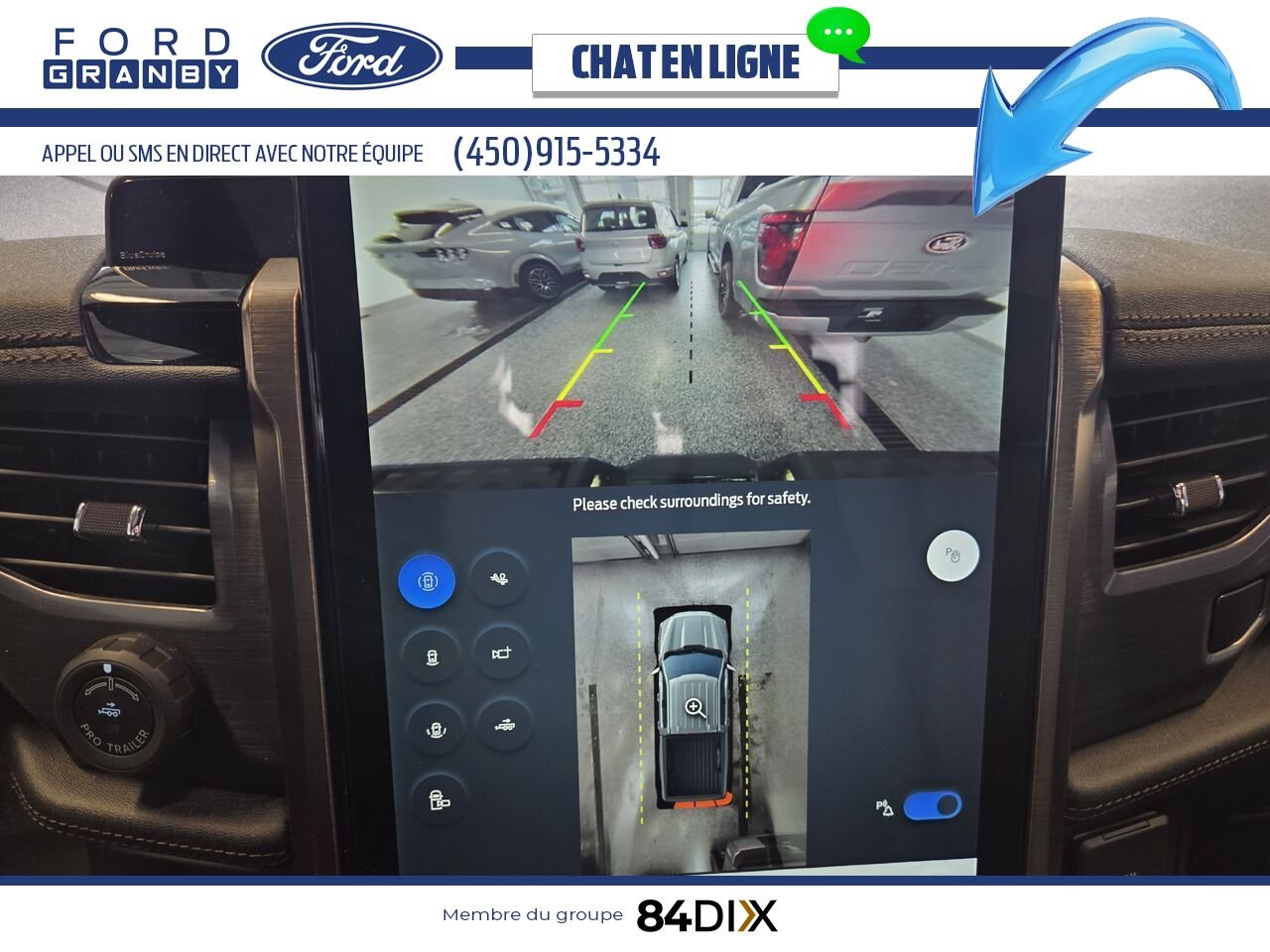 Ford F-150 LIGHTNING LARIAT, CUIR, TOIT 2025 Blanc Granby - photo #20
