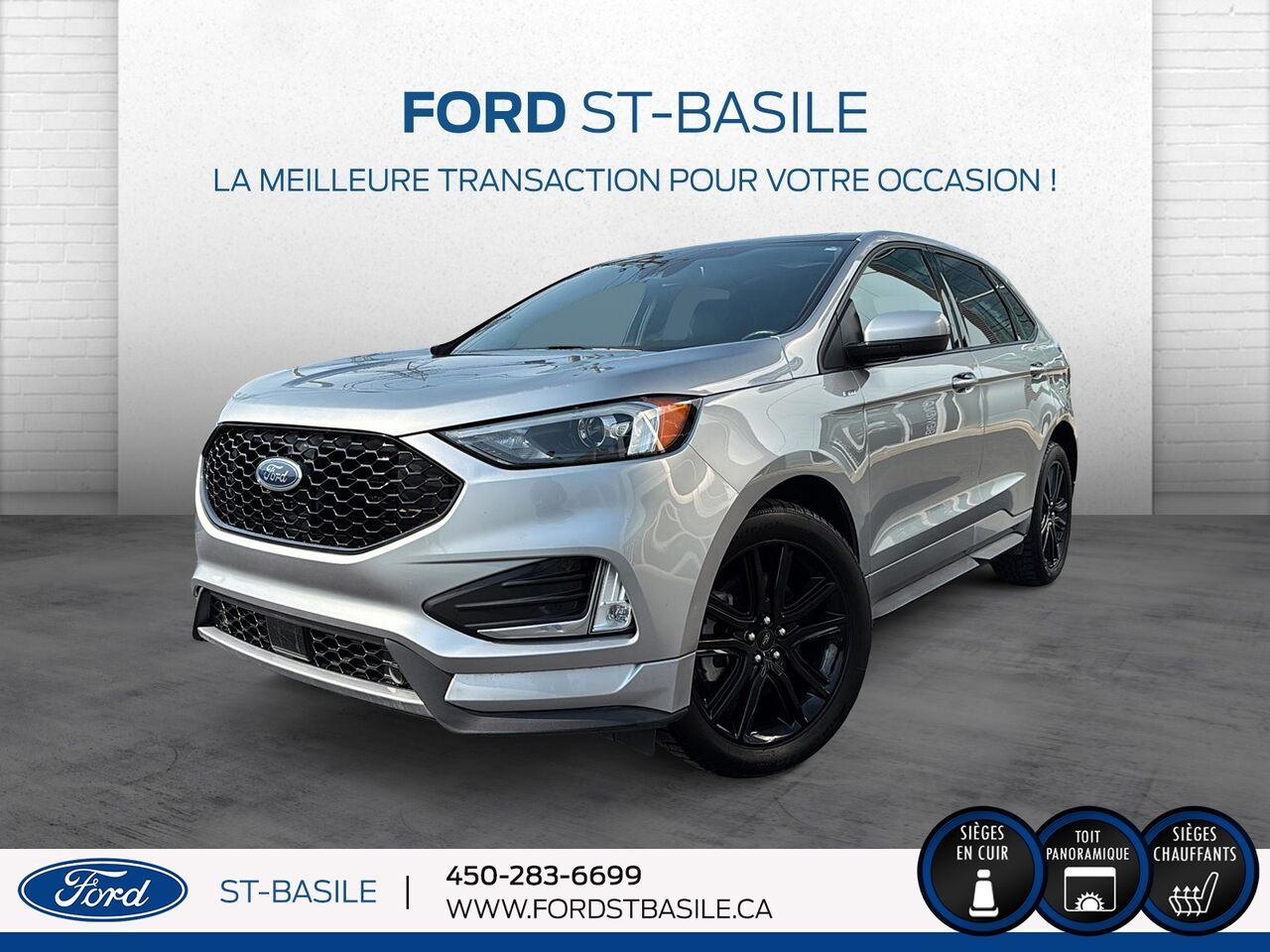 Silver 2022 Ford Edge SUV / Crossover All-Wheel Drive Automatic