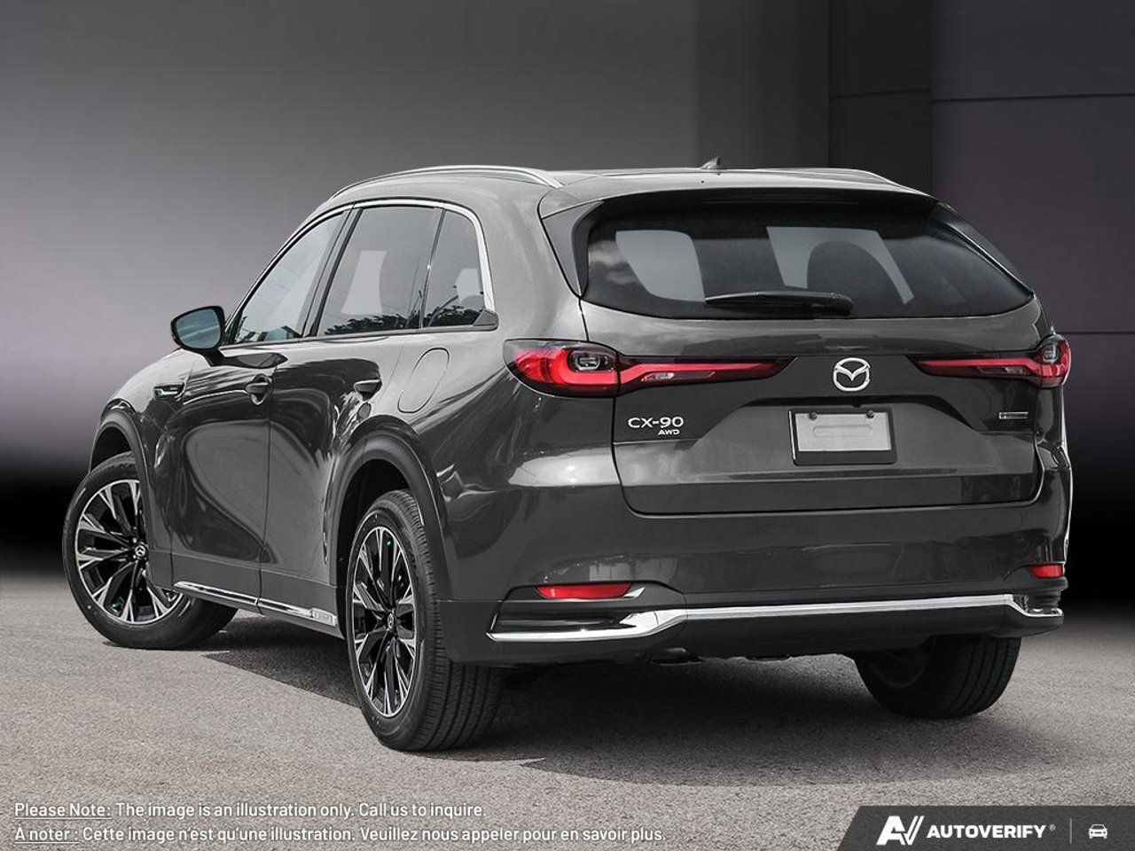 Mazda CX-90 hybride rechargeable JM3KKDHA5T1390848 2026 Gris mécanique métallisé Mirabel - photo #3