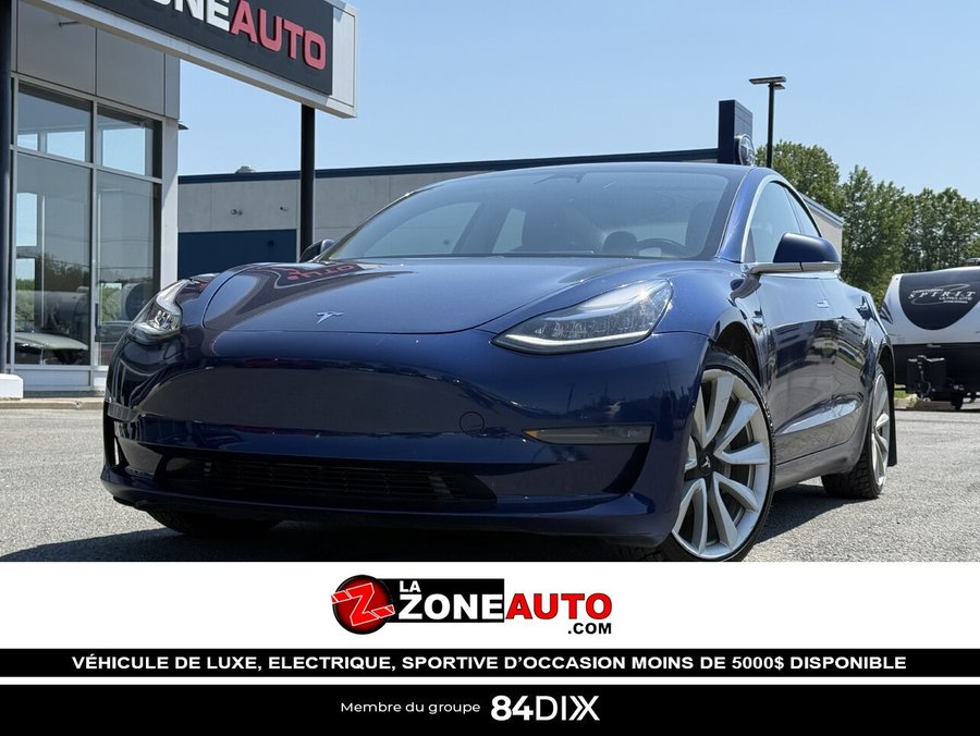 Tesla Model 3 Long Range AWD 2019 2019 Bleu
