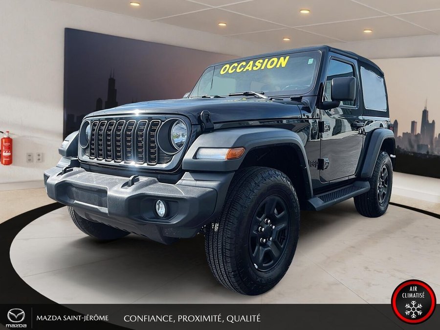 Jeep Wrangler Sport | A/C | 4x4 | AUTOMATIQUE | V6 | 2024 Noir
