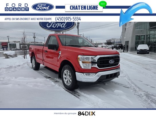 Ford F-150 XLT cabine simple 4RM caisse de 8 pi, V6 3.5 EcoBoost 2022 Rouge