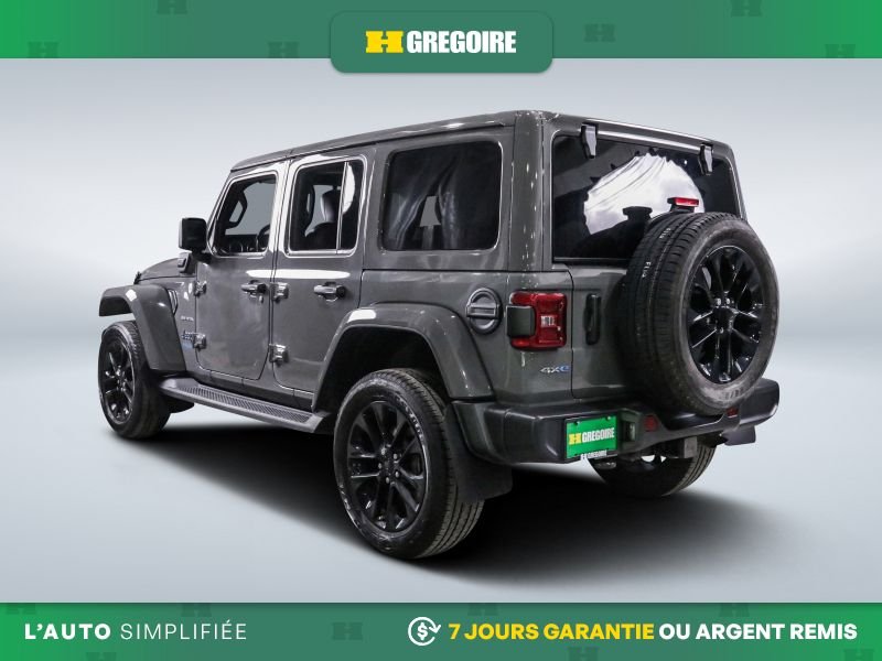 Jeep Wrangler 728442 | 4XE SAHARA PLUG IN HYBRID 4WD CUIR MAGS 20 PO 2021 Gris Laval - photo #4