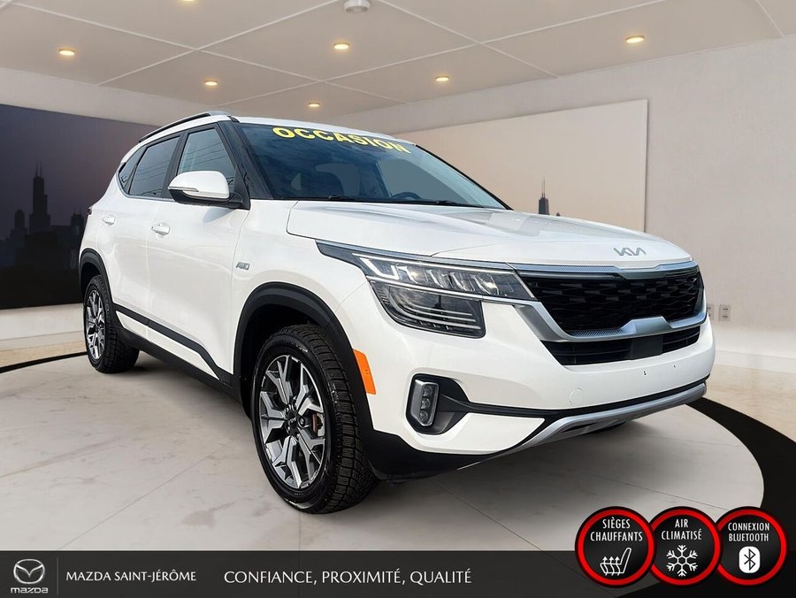 2023 Kia Seltos EX Premium | TOIT OUVRANT | CUIR | NAVIGATION | SIEGES ELECTRIQUE | AWD | White