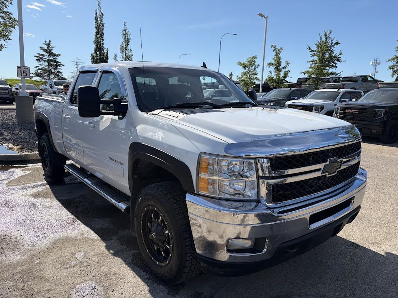 2011 Chevrolet Silverado 3500HD 4WD Crew Cab 167 LTZ White Sherwood Park - photo #1