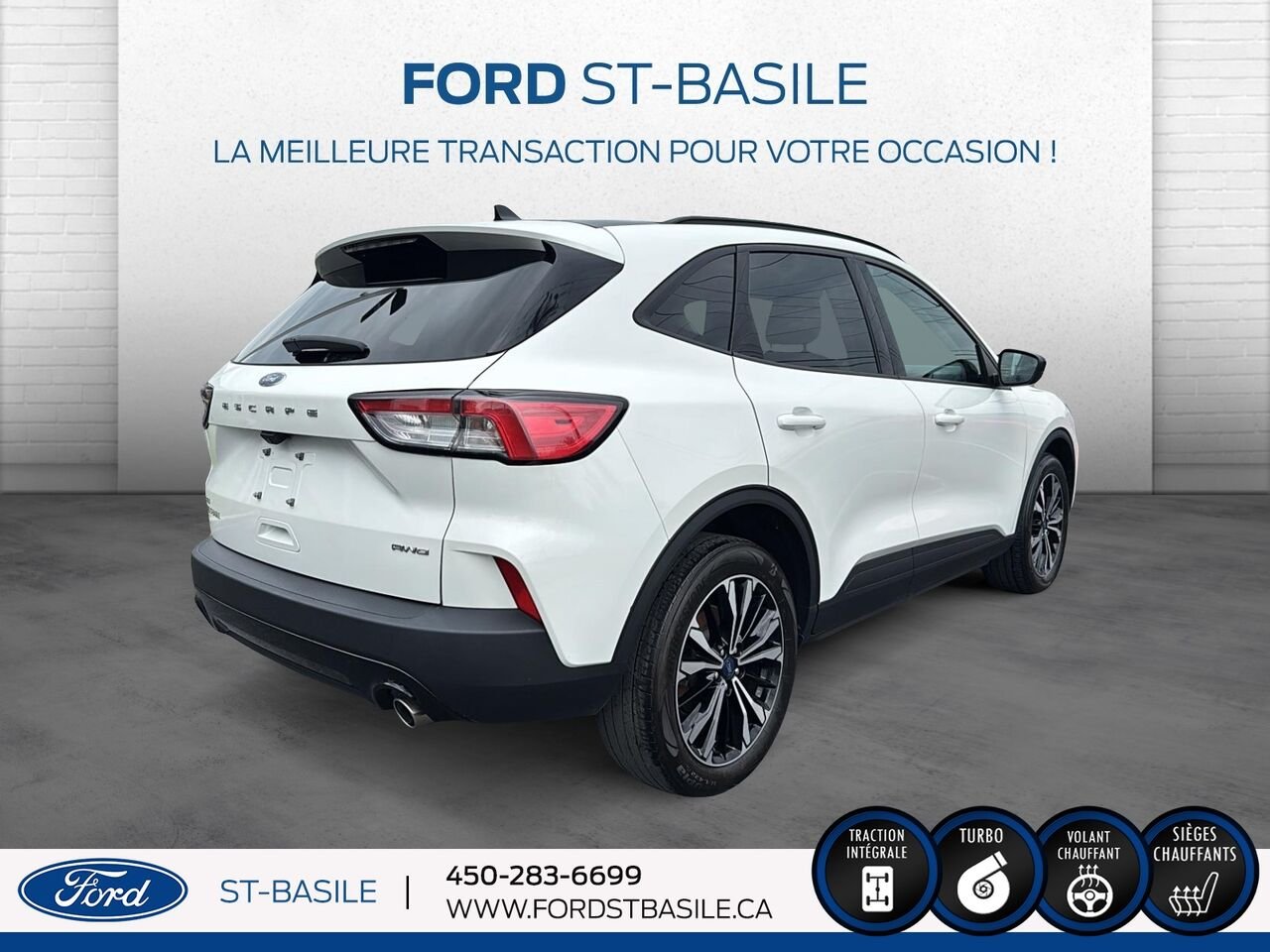 2021 Ford Escape White Saint-Basile-le-Grand - photo #7