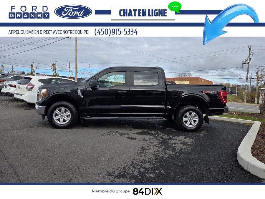 Ford F-150 XLT FX4 SuperCrew 4RM, 5,5 pi, V6 2.7 EcoBoost 2022 Noir