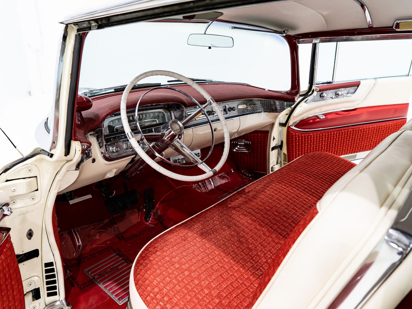 1956 Cadillac Eldorado Seville With Factory A/C | PRIX EN USD White Montreal - photo #8