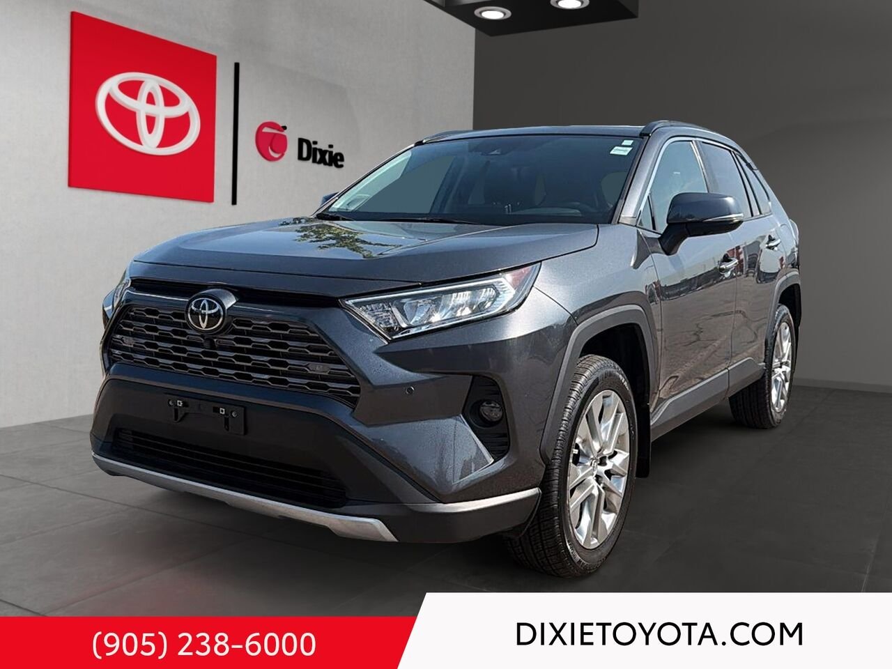 2021 Toyota RAV4 LIMITED AWD / HEATED AND VENTILATED SEATS / MOONROOF / LEATHER SURFACE / ALLOY WHEELS / CARPLAY AND ANDROID AUTO Grey Mississauga - photo #0