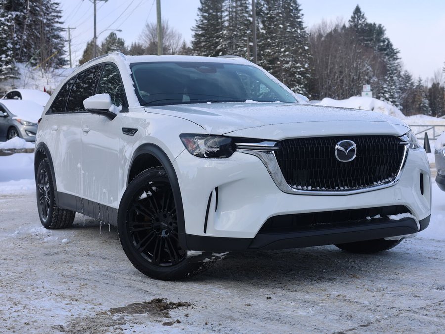Mazda CX-90 hybride rechargeable GS-L AWD, Volant chauffant, Toit ouvrant panoramique, Sièges en cuir 2024 Blanc