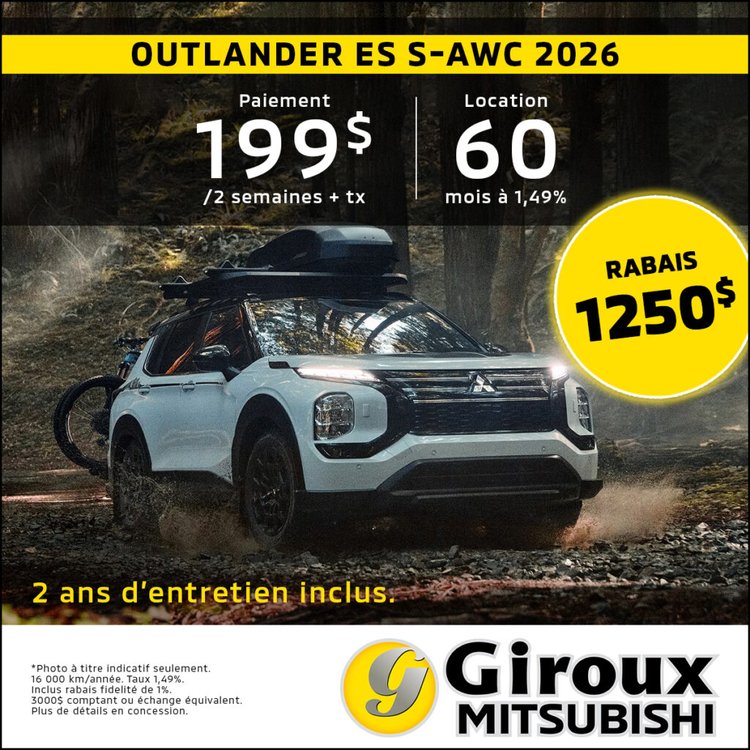Giroux mitsubishi promo mai Outlander AWD 2026 FR 1024x1024