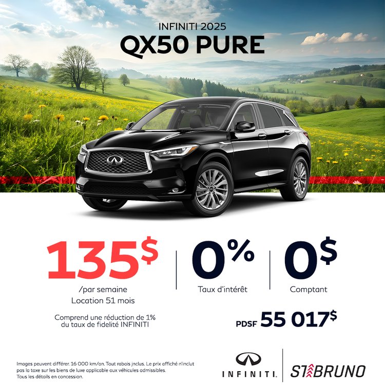 St bruno infiniti promo avril QX50 PURE 2025 FR V2