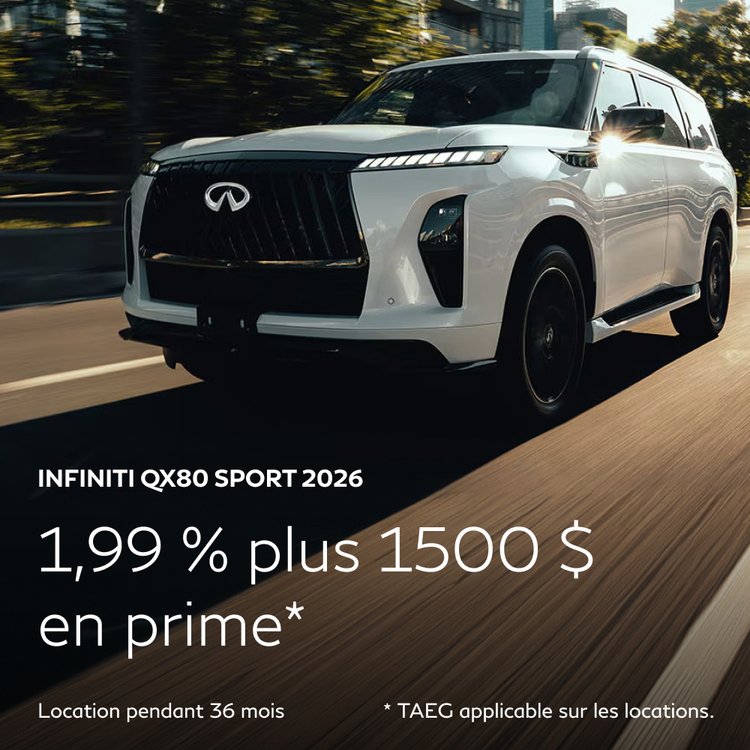 Infiniti juillet Promo 1000x1000 QX80 Sport FR