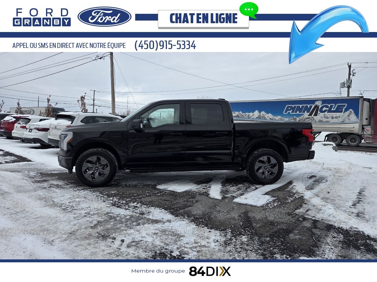 Ford F-150 Lightning 2023 Noir Granby - photo #3