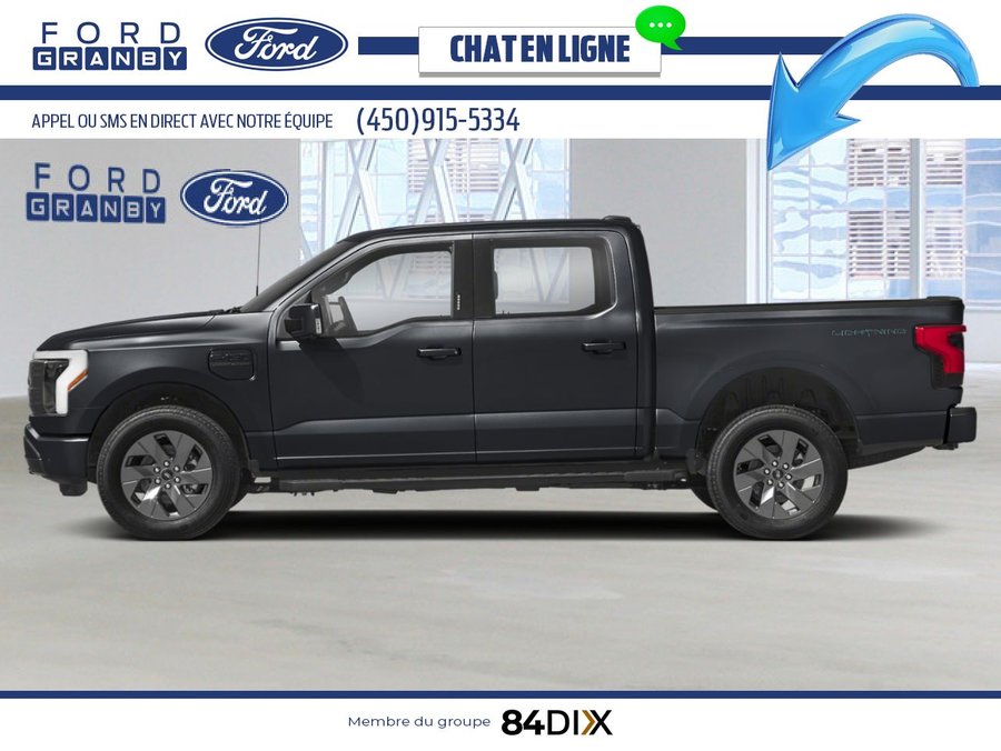 Ford F-150 Lightning LARIAT cabine SuperCrew 4RM caisse de 5,5 pi 2025 Noir agate métallisé
