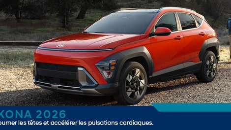 Hyundai Kona EV 2026 à Granby (Estrie) : maintenant en concession chez Hyundai Granby