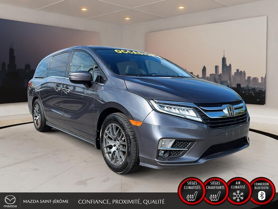 2018 Honda Odyssey Touring | CUIR | TOIT OUVRANT | TV/DVD | Grey