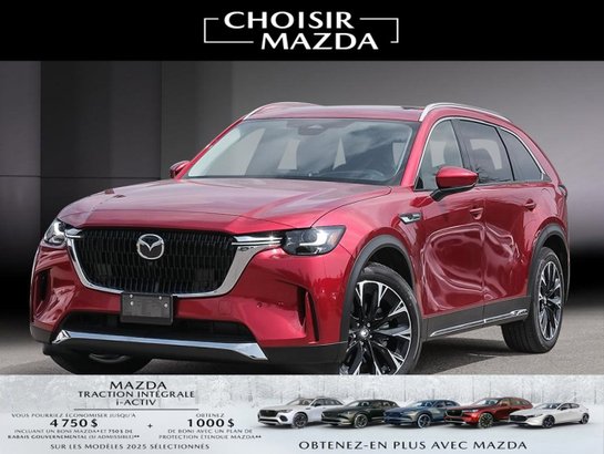 Mazda CX-90 hybride rechargeable 2025 2025 Rouge artisanal cristal métallisé